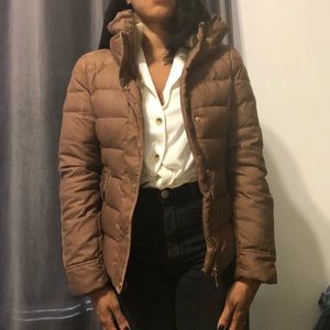 Tan puffer jacket
